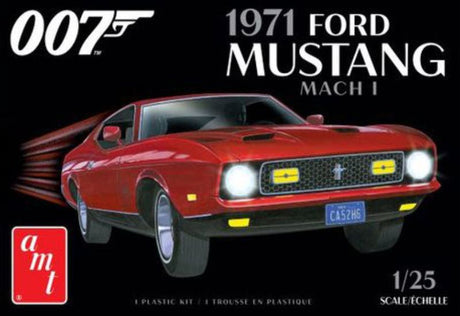 Detailed model kit of the 1971 Ford Mustang Mach 1 from James Bond, perfect for collectors and hobbyists.