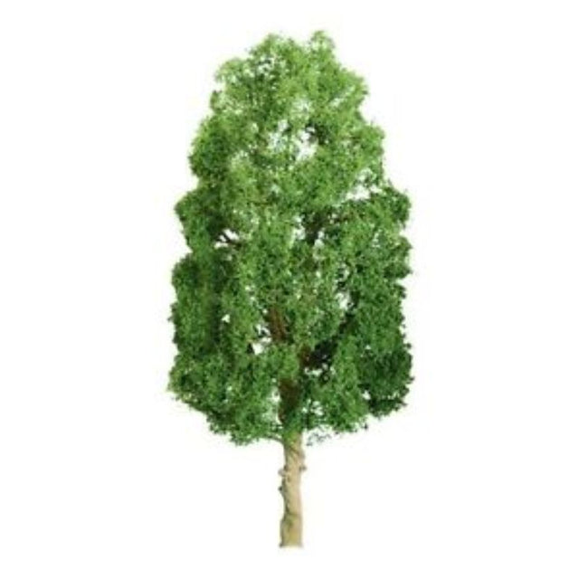 Two 100mm sycamore trees designed for enhancing model scenery and dioramas, featuring realistic foliage and durable materials.