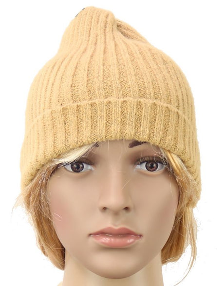 Soft touch lemon beanie set of 2, crafted from 100% acrylic for warmth and comfort in winter.