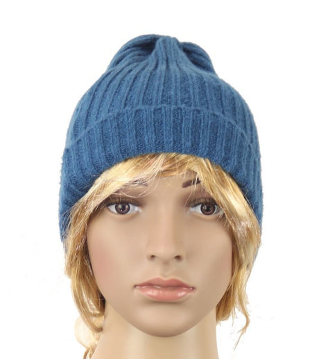 Soft touch stretch beanies in luxurious petrol color; set of 2 for warmth and style this winter.
