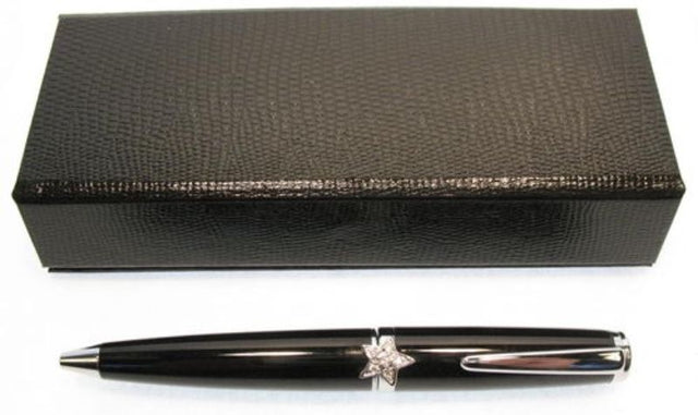 Sleek blue 'Pen - Star Mini' in gift box, combining elegance with smooth writing for on-the-go professionals and students.