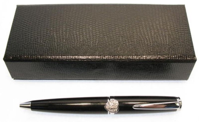 Elegant Heart Mini Pen in blue gift box, perfect for stylish writing and thoughtful gifting.