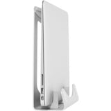 Sleek aluminum notebook stand elevates laptops up to 15”, promoting better posture with ergonomic tilt and airflow design.