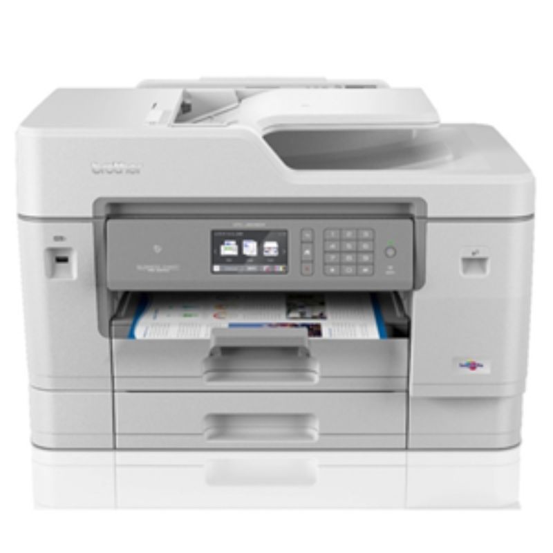 Brother MFCJ6955DW A3 inkjet multifunction printer featuring 30ppm printing, wireless connectivity, and vibrant color output.