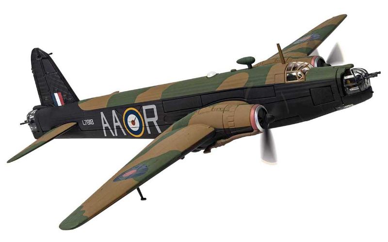 Diecast model of the Vickers Wellington Ward VC, intricately detailed in 1/72 scale, ideal for collectors and aviation enthusiasts.
