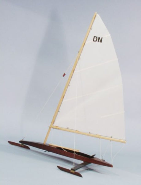 Wooden DN Iceboat kit, 18-3/4 inches, designed for winter sailing and ice racing enthusiasts, featuring easy assembly and durability.