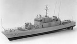 Highly detailed 51" USS Crocket model ship, perfect for R/C hobbyists, showcasing Asheville Class gunboat features.