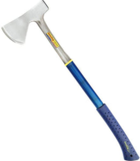 Durable Estwing Sportsman's Axe with forged steel head, Shock Reduction Grip, and 4-inch cutting edge for efficient chopping.