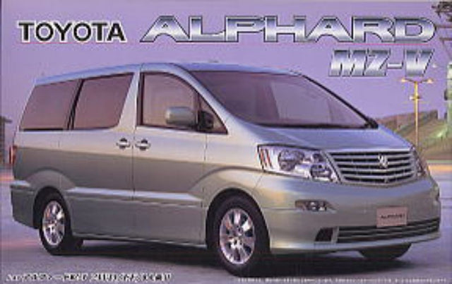 Detailed 1/24 scale model kit of the luxurious Toyota Alphard MZ-V for hobbyists and collectors.