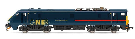 Hornby GNER Class 91 model 91117 'Cancer Research UK', detailed replica for collectors and railway enthusiasts.