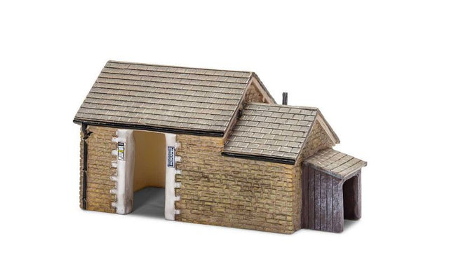 Hornby Wooden Bus Stop, a charming Cotswold-style accessory for enhancing model train layouts with realism.