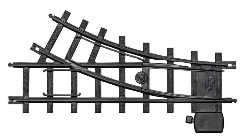 Hornby Ready to Play Switches Track Pack with 12 manual switches for seamless train transitions in model railways.