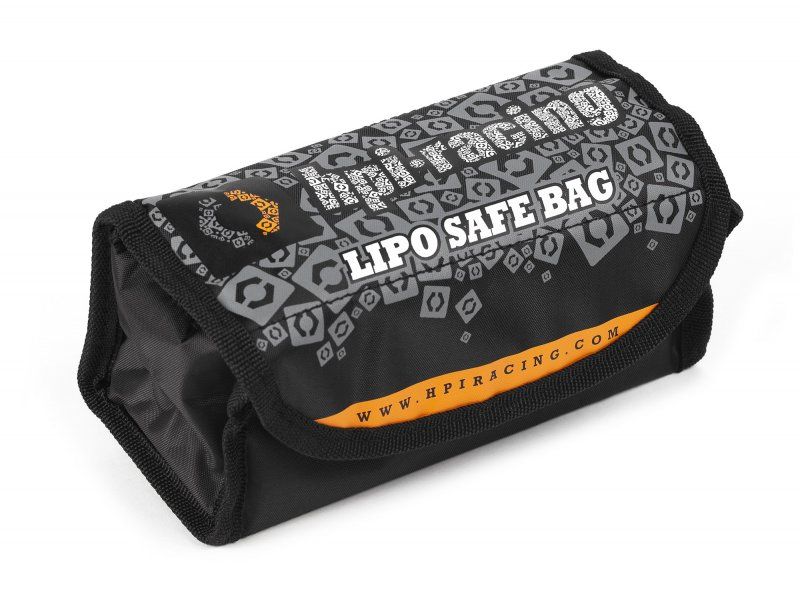 Plazma Pouch LiPo Safe Bag: fireproof storage for safely charging and transporting RC batteries, measuring 70 x 70 x 160mm.