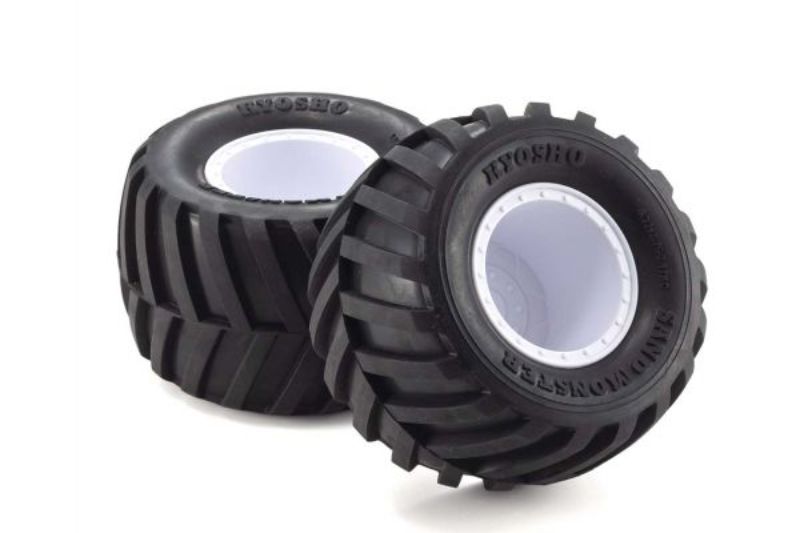 Premium Kyosho Glued Tire & Wheel set for FZ-02L chassis, offering high grip and stability for on-road and off-road racing.