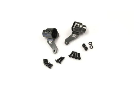 CNC Aluminium knuckle set (L/R) for RC cars, enhancing strength, durability, and steering precision on various terrains.