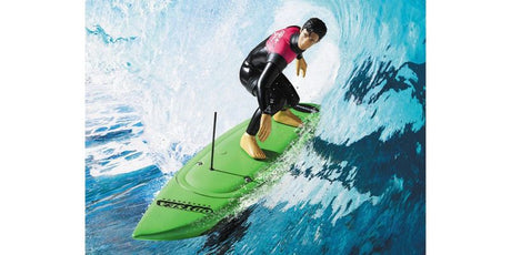 Kyosho EP RS Surfer Catch Surf RC model featuring waterproof design and powerful motor for thrilling surfing adventures.