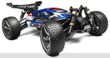 1/18 scale electric RC buggy with 4WD, waterproof receiver, and customizable gold details for thrilling indoor and outdoor racing.