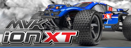 1/18 Ion XT Truggy RC truck featuring 4WD, waterproof receiver, and durable suspension for thrilling off-road performance.