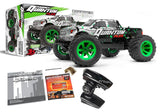 Radio Control Car - 1/10 Quantum MT Flux Silver, a powerful brushless monster truck for off-road excitement and precision control.