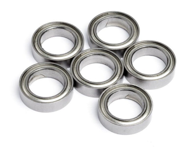 Durable plastic rolling bearings 15x10x4 (6pcs) for smooth rotation in DIY, robotics, and mechanical applications.