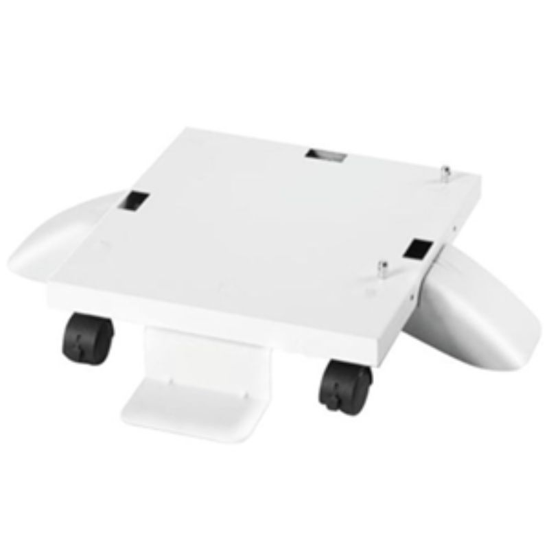 Sturdy caster base for OKI C650DN/ES6450DN printers, featuring four wheeled casters with brakes for easy mobility and stability.