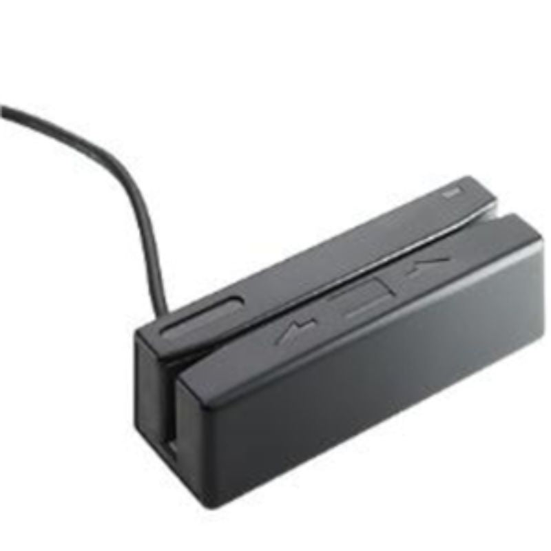 USB MSR Reader USC-250, designed for efficient card reading in POS systems, compact and durable for retail and hospitality use.