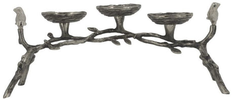 Elegant 3-pillar candle holder with a charming bird design, perfect for enhancing ambiance in any decor style.