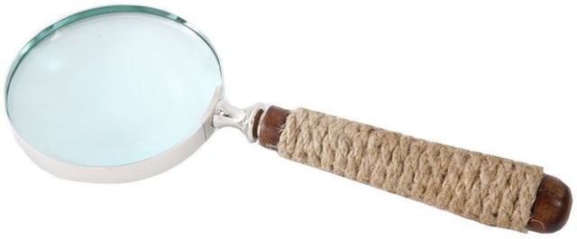 Lightweight 26cm magnifying glass with rope handle for detailed viewing, ideal for reading and outdoor exploration.