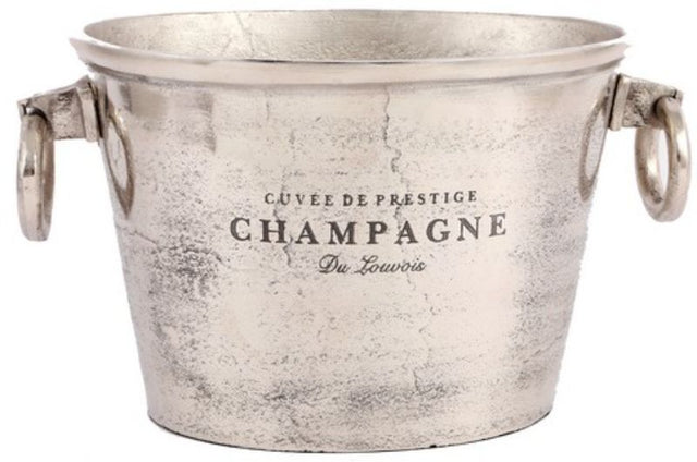 Elegant aluminium champagne bucket (38cm) ideal for keeping bubbly chilled at any celebration or gathering.