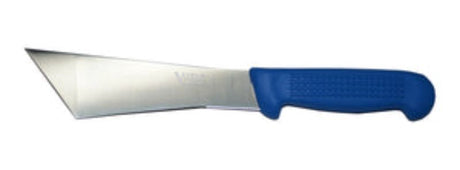 Lettuce harvest knife with stainless steel blade and blue handle, perfect for precise cutting and trimming of leafy greens.