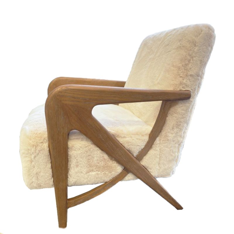 Elegant HIMALAYAN armchair (81cm) with lush upholstery, perfect for cozy reading nooks or stylish modern living rooms.