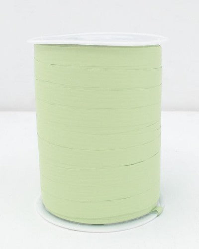 Matte curling ribbon in mint color, 10mm wide, 250m long, perfect for elegant gift wrapping and crafting projects.