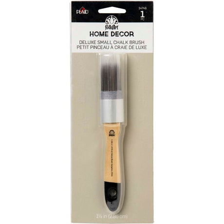 Folk Art Deluxe Small Chalk Brush featuring a 1.5-inch tapered bristle design for smooth, precise chalk painting.