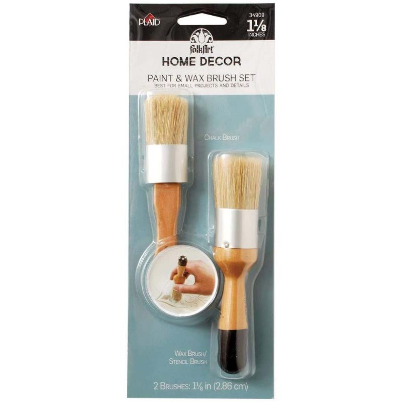 Folk Art Small Paint And Wax Brush Set