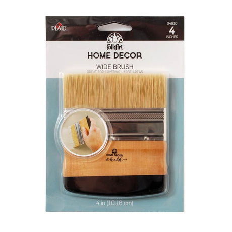 Folk Art Wide Brush designed for smooth application of FolkArt Home Décor Chalk, perfect for large surfaces and detail work.