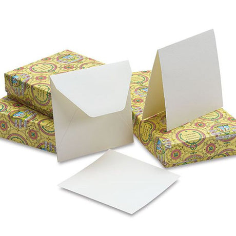 Luxurious 260gsm Italian folded cards with deckle edges, perfect for invitations and artistic projects, pack of 20.