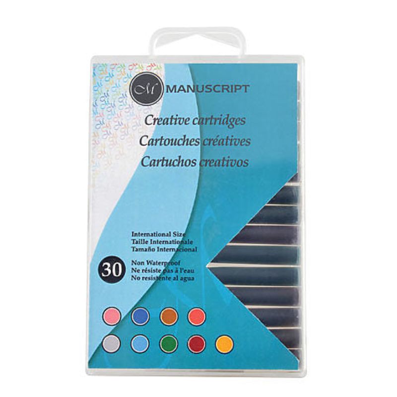 Manuscript Pen Creative Ink Cartridges Assorted Pack Of 12