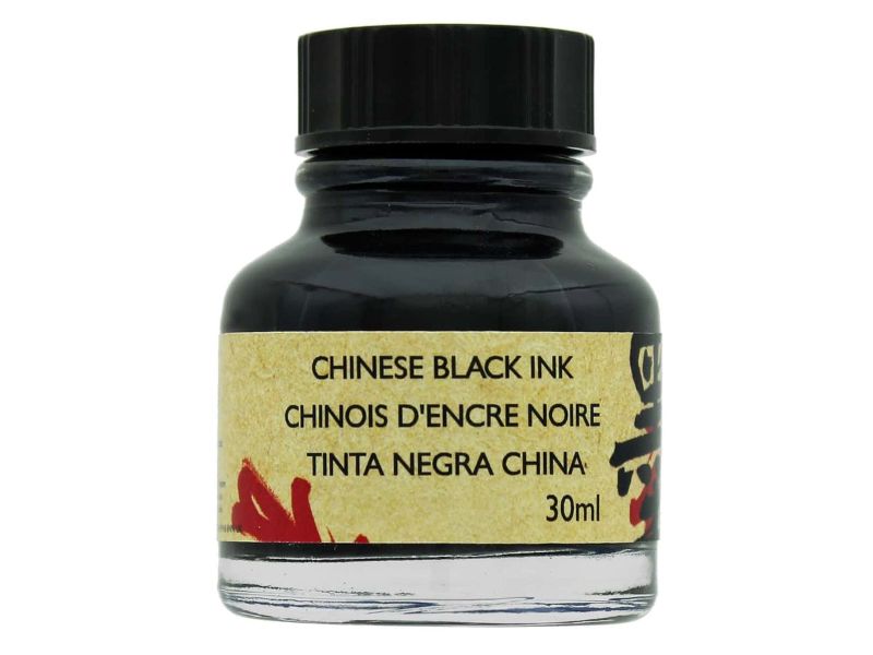 Manuscript Chinese Calligraphy Ink 30ml in black, perfect for detailed brushwork and designed for lasting vibrancy.