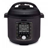 Image of the Instant Pot Pro Multi-Cooker 5.7L, featuring stainless steel design, easy-grip handles, and multifunctional capabilities.