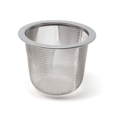 Stainless steel tea strainer designed for smooth brewing, fitting all Brew teapots and preventing leaves in your cup.