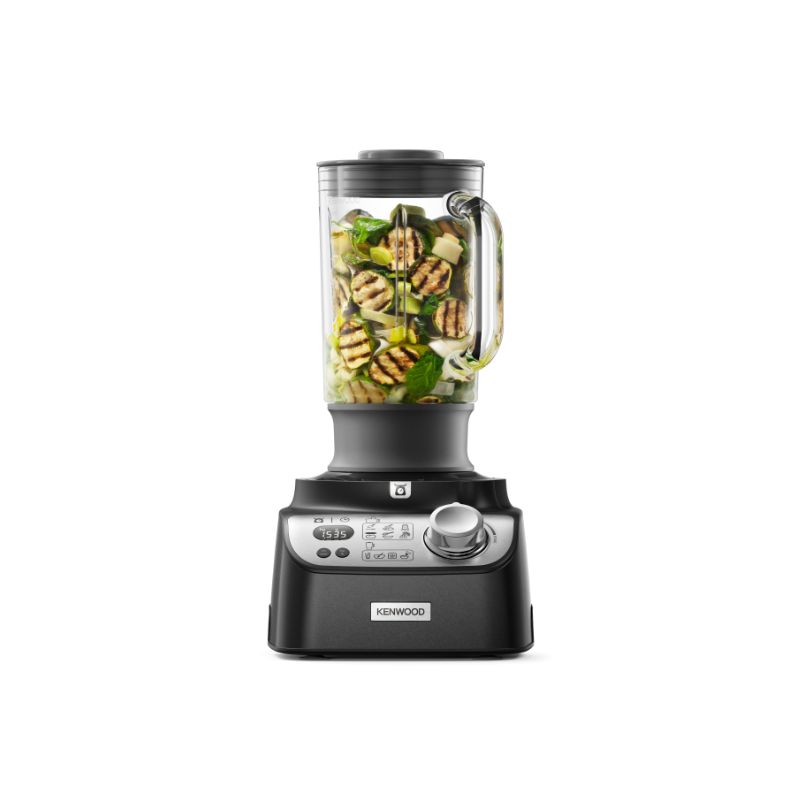 Kenwood MultiPro XL 3.5L Food Processor in black, featuring a wide feed tube, integrated weighing, and versatile blending capabilities.