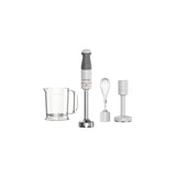 Kenwood Triblade XL Stick Blender in white with accessories, featuring 850W power and innovative Triblade technology for versatile blending.