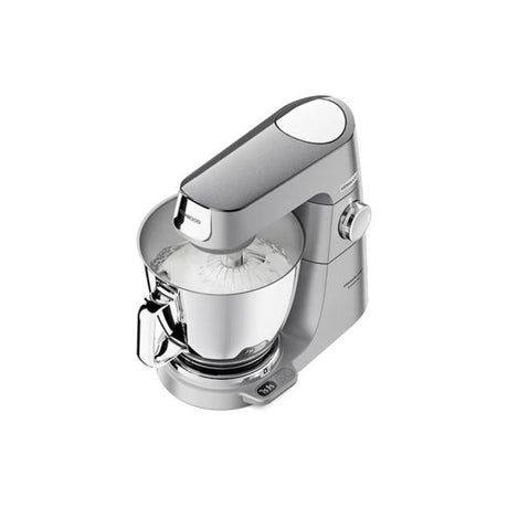 Kenwood Titanium Chef Baker XL in silver with dual bowls, 1200W motor, and versatile attachments for effortless baking.