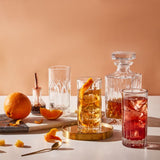 Set of 6 stylish 350ml hiball glasses with a modern design and durable thick glass, ideal for cocktails and drinks.