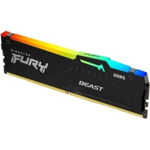 Kingston FURY Beast 16GB DDR5-5200MT/s Memory Kit for high-speed desktop performance, ideal for gaming and multitasking.