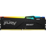 Kingston FURY Beast 16GB DDR5 Memory Kit, fast 5200 MT/s, perfect for gaming and multitasking with two 8GB DIMMs.