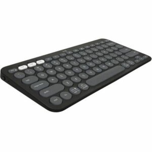 Logitech Pebble 2 Combo Keyboard and Mouse in Tonal Graphite, featuring wireless connectivity, ergonomic design, and precise tracking.