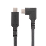 Rugged 6ft right angle USB-C cable, 5 Gbps data transfer, 100W PD, ideal for tight spaces and durable for daily use.