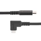 Rugged 6ft USB-C cable with right angle connector for efficient data transfer, 100W charging, and 4K video streaming.