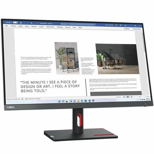 Full HD Lenovo ThinkVision S27i-30 27" monitor with 100 Hz refresh rate, IPS tech, and EyeSafe certification for vibrant visuals.